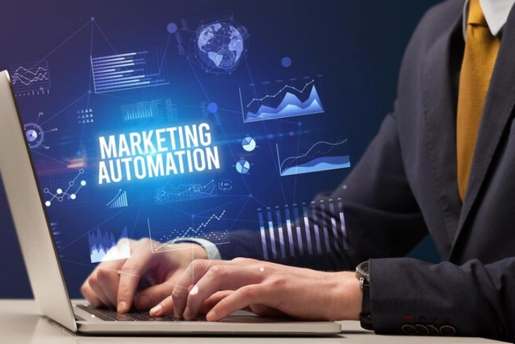 AI-powered marketing automation dashboard with analytics and digital tools.