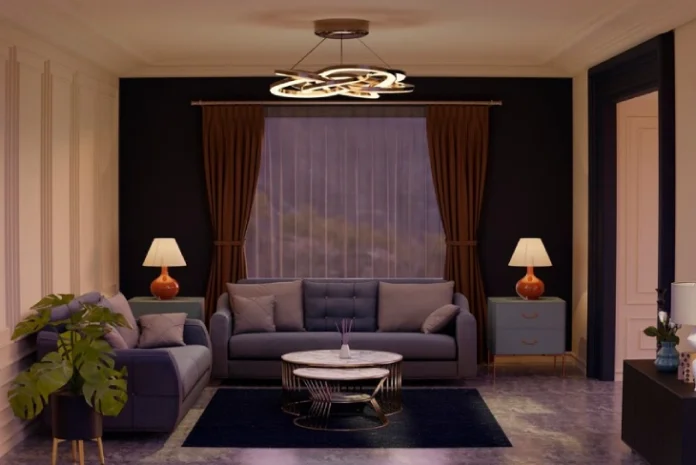 Luxury Living Trends room with modern design, smart home tech, and sustainable decor.