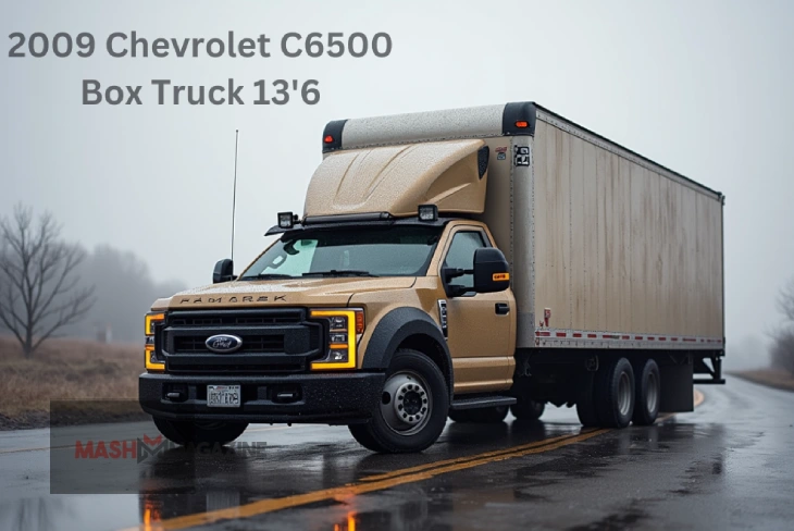 2009 Chevrolet C6500 Box Truck 13'6 showcasing its powerful build and spacious cargo area.