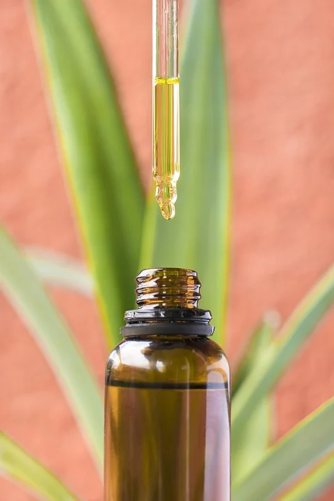 CBD oil dropper with bottle, showcasing the therapeutic potential of cannabidiol for mental health treatment.